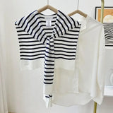 Knitted Striped Shawl