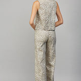 Metallic Animal Print Pants