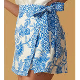 Blue floral Woven Skort