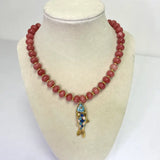 Coral Pink Fish Beaded Necklace