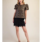 Terri Leopard Blouse
