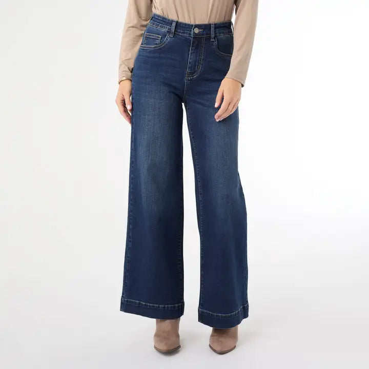 Everstretch High Rise Wide Leg Jeans