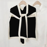 Open Front Tie Easy Shawl
