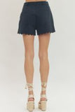 High Rise Scalloped Shorts