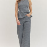 Elsa Gingham Straight Leg Pants