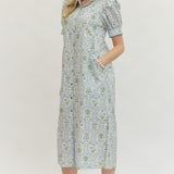 The Eleanor Ruffle-Neck Midi