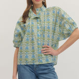 Cropped Flop Collar Top