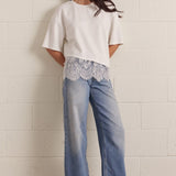 Laced Hem Top