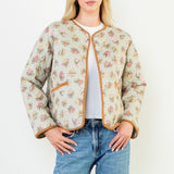 Floral Pattern Quilted Jacket
