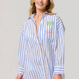 Embroidered Cover Up Shirt