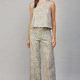 Metallic Animal Print Pants