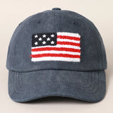 American Flag Chenille Patch Cap