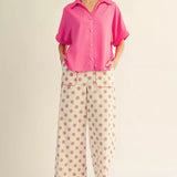 Scalloped Polka Dot Pants