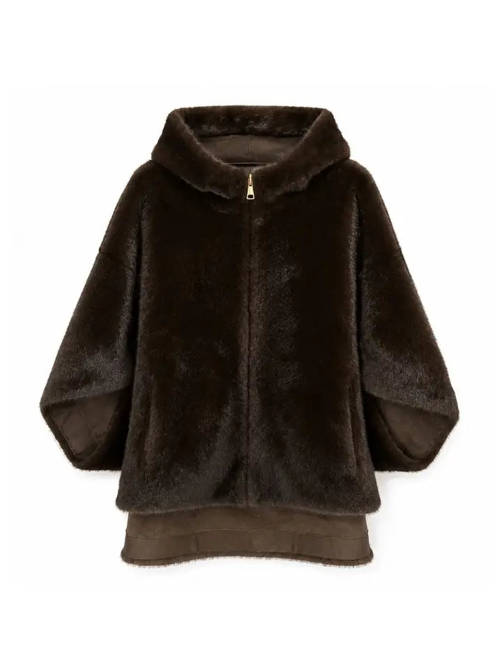 Bianca Reversible Hooded Faux Fur Jacket