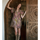 Abstract Jacquard Dress