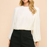 Adalyn Pleated Blouse