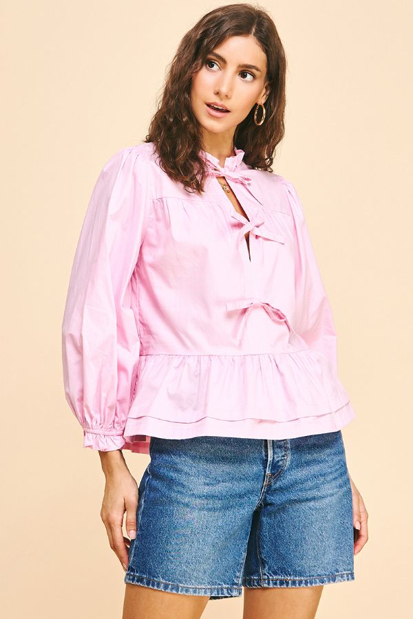 Gracie Ruffle Bow Blouse