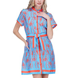 Crimson Fern Placket Dress