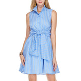 Blue Back Wrap Dress