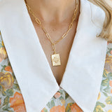 Jerusalem Cross Stamp Necklace