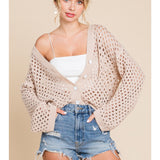 Hole Knit Beach Cardigan