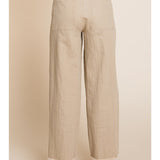 LOOSE FRAYED WIDE LEG COTTON PANT