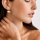 Sol Pearl Bar Waterproof Earrings