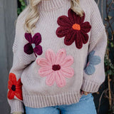 Floral Stitched Sweater