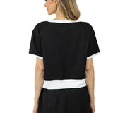 Contrast Matching Skirt Set