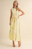 Lemon Sleeveless Maxi Dress