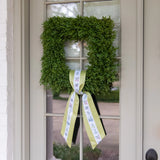 Fig and Dove Square Boxwood Wreath 18"