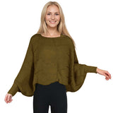 Sweater Poncho W/ Sleeves