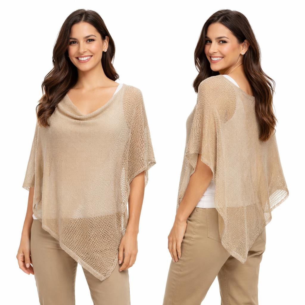 Mesh Knit Poncho
