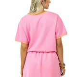 Contrast Matching Skirt Set