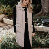 Long Quilted Puffer Vest