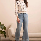 Brooke Cuffed Palazzo Jeans