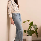 Brooke Cuffed Palazzo Jeans