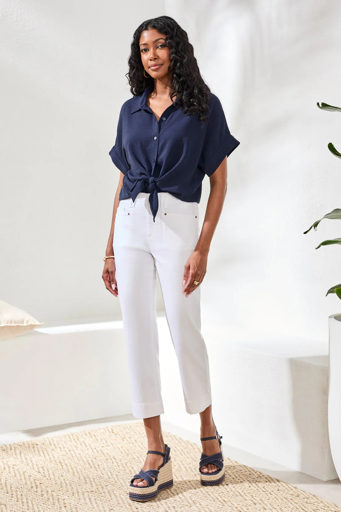 Kick Flare Capris - White / 4 Kick Flare Capris - White / 4