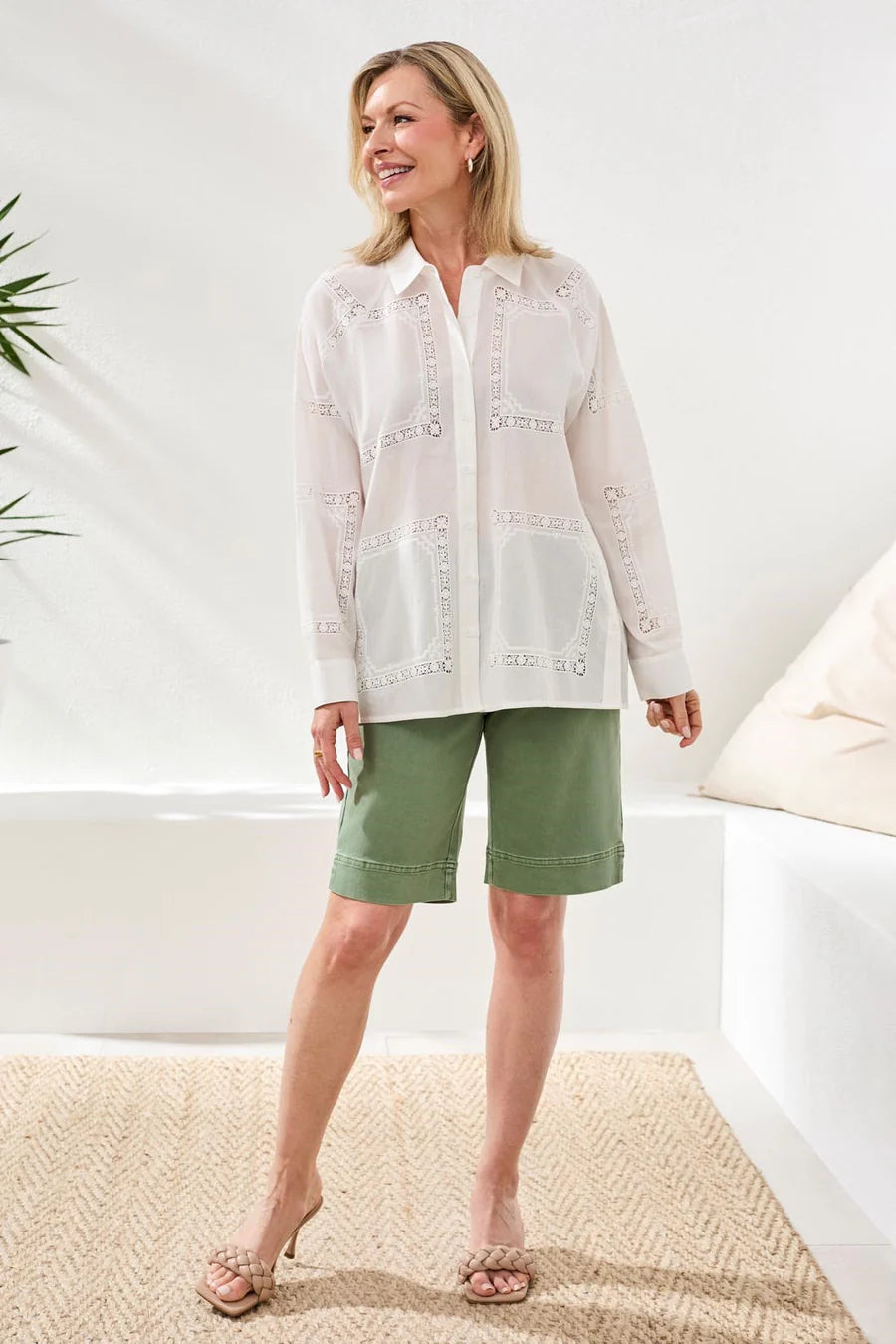 Embroidered Cotton Voile Blouse