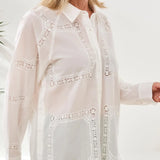 Embroidered Cotton Voile Blouse