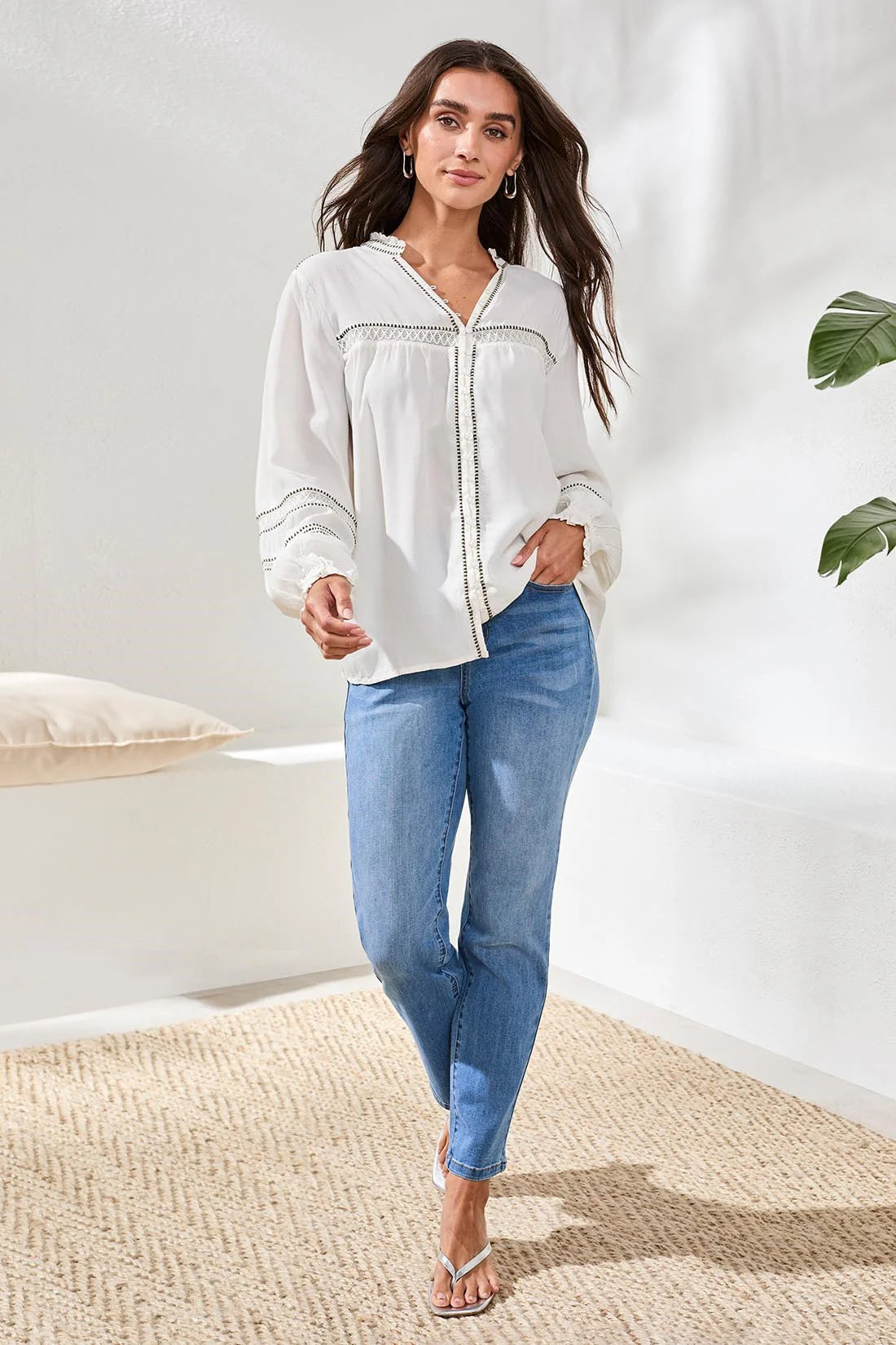 Eyelet Novelty Blouse