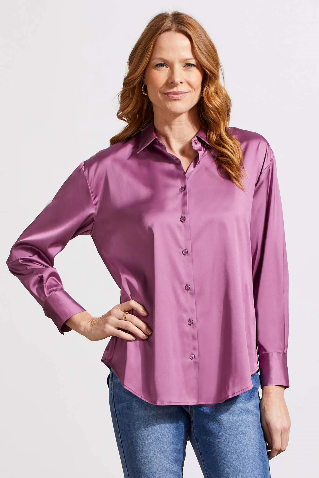 Flowy Satin Button Down