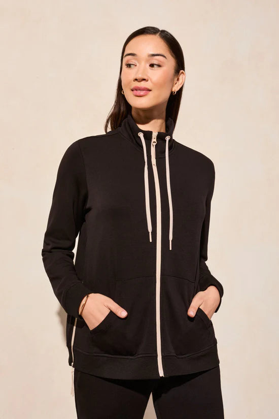 Techno Lux Mock Neck Cardigan