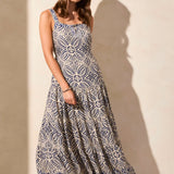 Sleeveless Square Neck Maxi