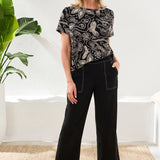 Stretch HighRise Wide Leg Capri