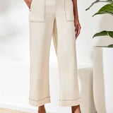 Stretch HighRise Wide Leg Capri