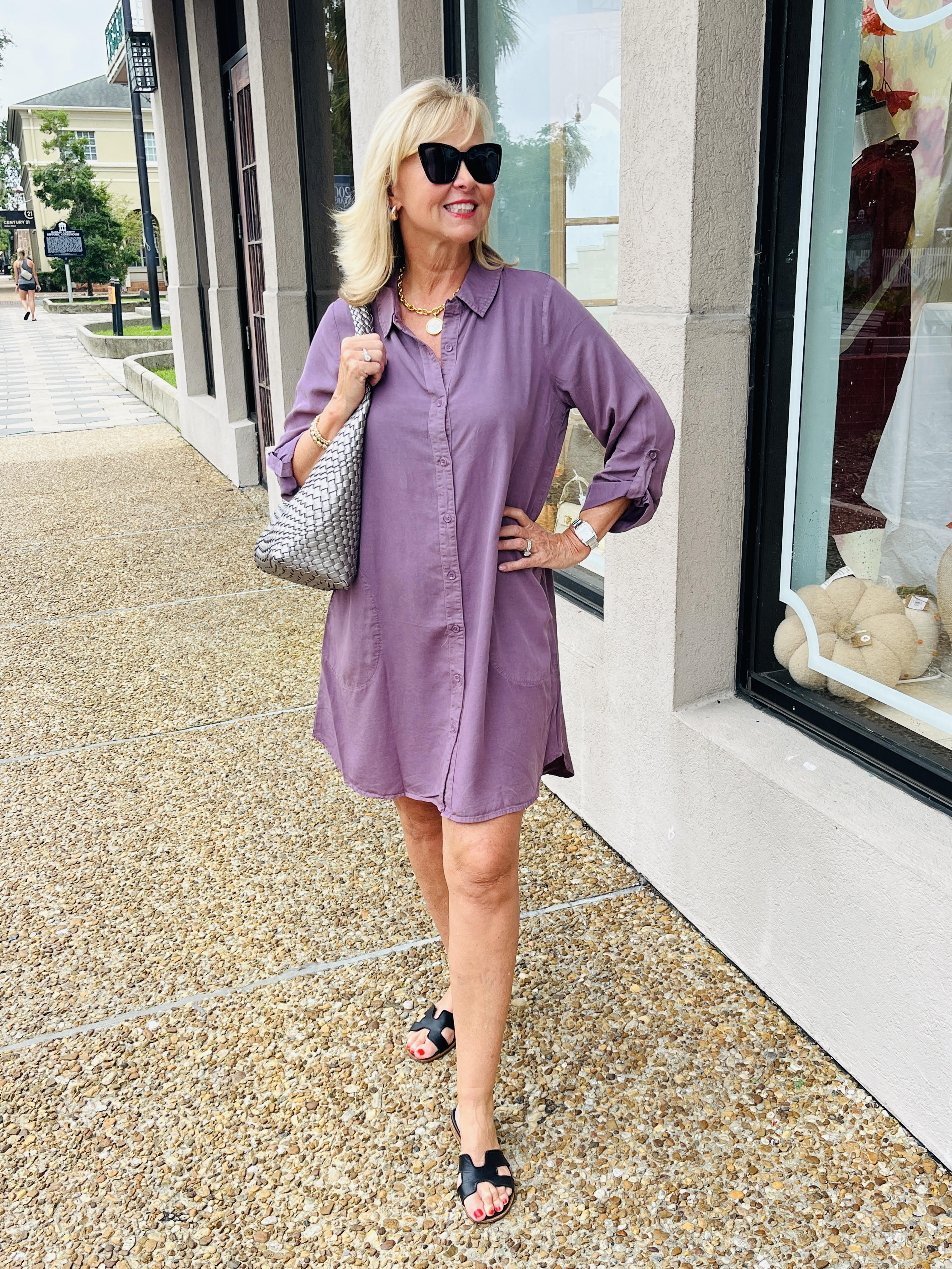 Tara Roll-Up Shirt Dress