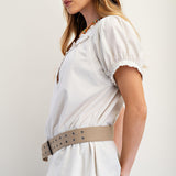 Ruffled Mineral Washed Top