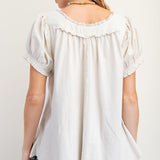 Ruffled Mineral Washed Top