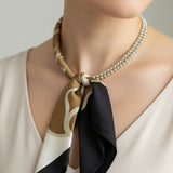 Scarf Wrapped Collar Necklace
